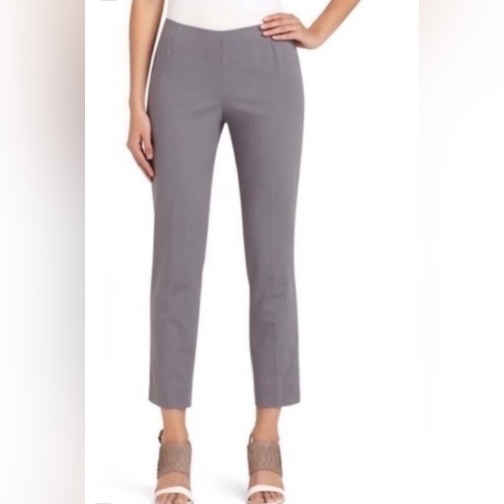 Lafayette 148 Stanton pants Size 16 Stretch Cigarette Pants Trousers Gray Career